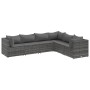 6-piece garden furniture set with gray synthetic rattan cushions by , Garden sets - Ref: Foro24-3308138, Price: 419,16 €, Dis...
