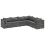 Set de muebles de jardín 6 pzas y cojines ratán sintético gris de , Conjuntos de jardín - Ref: Foro24-3308138, Precio: 431,62...