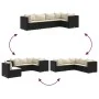 5-piece garden furniture set with black synthetic rattan cushions by , Garden sets - Ref: Foro24-3308088, Price: 432,05 €, Di...