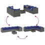 Gartenmöbel-Set 7-teilig und Kissen aus grauem Kunst-Rattan von , Gartensets - Ref: Foro24-3308223, Preis: 435,85 €, Rabatt: %