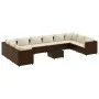 11-piece garden furniture set with brown synthetic rattan cushions by , Garden sets - Ref: Foro24-3308289, Price: 725,59 €, D...