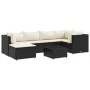 Gartenmöbel-Set und Kissen, 7-teilig, aus schwarzem synthetischem Rattan. von , Gartensets - Ref: Foro24-3308216, Preis: 476,...