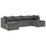 Gartenmöbel-Set 6-teilig mit grauen Polstern aus synthetischem Rattan von , Gartensets - Ref: Foro24-3308242, Preis: 372,72 €...
