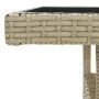 Synthetic rattan and beige glass garden dining table by vidaXL, Garden tables - Ref: Foro24-310551, Price: 132,30 €, Discount: %