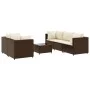 Set muebles de jardín 6 piezas y cojines ratán sintético marrón de , Conjuntos de jardín - Ref: Foro24-3308017, Precio: 429,5...