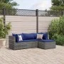 4-piece garden furniture set with gray synthetic rattan cushions by , Garden sets - Ref: Foro24-3308055, Price: 234,03 €, Dis...
