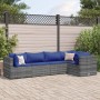 Set de muebles de jardín 5 pzas y cojines ratán sintético gris de , Conjuntos de jardín - Ref: Foro24-3308095, Precio: 343,36...