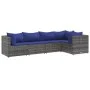 5-piece garden furniture set with gray synthetic rattan cushions by , Garden sets - Ref: Foro24-3308095, Price: 338,24 €, Dis...