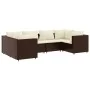 Set muebles de jardín 6 piezas y cojines ratán sintético marrón de , Conjuntos de jardín - Ref: Foro24-3308249, Precio: 463,4...