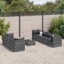 Garden furniture set 8 pieces and gray synthetic rattan cushions by , Garden sets - Ref: Foro24-3308034, Price: 557,21 €, Dis...