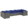 Gartenmöbel-Set 7-teilig und Kissen aus grauem Kunst-Rattan von , Gartensets - Ref: Foro24-3308263, Preis: 493,91 €, Rabatt: %