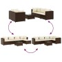 Garden furniture set, 6 pieces, with brown synthetic rattan cushions. by , Garden sets - Ref: Foro24-3308097, Price: 485,59 €...