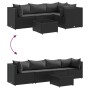 5-piece garden furniture set with black synthetic rattan cushions by , Garden sets - Ref: Foro24-3308083, Price: 360,76 €, Di...