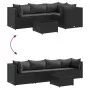 Gartenmöbel-Set 5-teilig mit schwarzen Polstern aus synthetischem Rattan von , Gartensets - Ref: Foro24-3308083, Preis: 323,4...