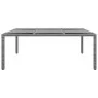 Garden table tempered glass gray synthetic rattan 200x150x75 cm by vidaXL, Garden tables - Ref: Foro24-310587, Price: 233,15 ...