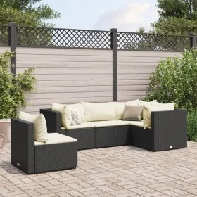 5-piece garden furniture set with black synthetic rattan cushions by , Garden sets - Ref: Foro24-3308152, Price: 408,83 €, Di...