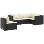 5-piece garden furniture set with black synthetic rattan cushions by , Garden sets - Ref: Foro24-3308152, Price: 432,05 €, Di...