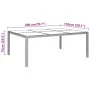 Garden table tempered glass gray synthetic rattan 200x150x75 cm by vidaXL, Garden tables - Ref: Foro24-310587, Price: 233,15 ...