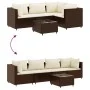 Garden furniture set, 5 pieces, with brown synthetic rattan cushions. by , Garden sets - Ref: Foro24-3308081, Price: 344,04 €...