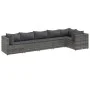 6-piece garden furniture set with gray synthetic rattan cushions by , Garden sets - Ref: Foro24-3308106, Price: 431,52 €, Dis...