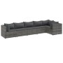 Gartenmöbel-Set 6-teilig mit grauen Polstern aus synthetischem Rattan von , Gartensets - Ref: Foro24-3308106, Preis: 419,16 €...
