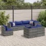 Garden furniture set 8 pieces and gray synthetic rattan cushions by , Garden sets - Ref: Foro24-3308199, Price: 528,84 €, Dis...