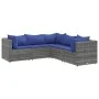 Set de muebles de jardín 5 pzas y cojines ratán sintético gris de , Conjuntos de jardín - Ref: Foro24-3308127, Precio: 338,88...