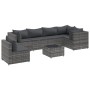 Gartenmöbel-Set 7-teilig und Kissen aus grauem Kunst-Rattan von , Gartensets - Ref: Foro24-3308178, Preis: 489,18 €, Rabatt: %