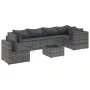 Set de muebles de jardín 7 pzas y cojines ratán sintético gris de , Conjuntos de jardín - Ref: Foro24-3308178, Precio: 497,38...