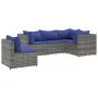 5-piece garden furniture set with gray synthetic rattan cushions by , Garden sets - Ref: Foro24-3308159, Price: 338,88 €, Dis...