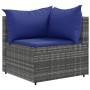 7-piece garden furniture set with gray synthetic rattan cushions by , Garden sets - Ref: Foro24-3308119, Price: 472,90 €, Dis...