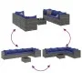 7-piece garden furniture set with gray synthetic rattan cushions by , Garden sets - Ref: Foro24-3308119, Price: 467,23 €, Dis...