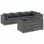 7-piece garden furniture set with gray synthetic rattan cushions by , Garden sets - Ref: Foro24-3308186, Price: 481,59 €, Dis...