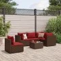 Gartenmöbel-Set, 6-teilig, mit braunen Kunststoff-Rattan-Kissen. von , Gartensets - Ref: Foro24-3308165, Preis: 408,19 €, Rab...