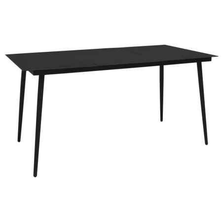 Garten-Esstisch aus schwarzem Stahl und Glas 190x90x74 cm von vidaXL, Gartentische - Ref: Foro24-312159, Preis: 235,56 €, Rab...
