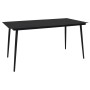 Garten-Esstisch aus schwarzem Stahl und Glas 190x90x74 cm von vidaXL, Gartentische - Ref: Foro24-312159, Preis: 235,56 €, Rab...