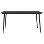 Garten-Esstisch aus schwarzem Stahl und Glas 190x90x74 cm von vidaXL, Gartentische - Ref: Foro24-312159, Preis: 235,56 €, Rab...