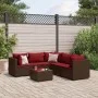 Gartenmöbel-Set, 6-teilig, mit braunen Kunststoff-Rattan-Kissen. von , Gartensets - Ref: Foro24-3308133, Preis: 408,65 €, Rab...