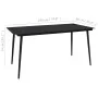 Mesa de comedor de jardín acero y vidrio negra 190x90x74 cm de vidaXL, Mesas de jardín - Ref: Foro24-312159, Precio: 231,58 €...