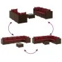 Garden furniture set, 7 pieces, with brown synthetic rattan cushions. by , Garden sets - Ref: Foro24-3308221, Price: 451,69 €...