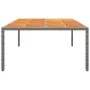 Mesa de jardín madera acacia ratán sintético gris 200x150x75 cm de vidaXL, Mesas de jardín - Ref: Foro24-310591, Precio: 295,...