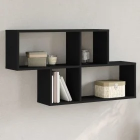 Wandregal aus schwarzem Ingenieurholz 100x20x53 cm von , Regale und Regale - Ref: Foro24-848018, Preis: 43,55 €, Rabatt: %