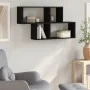 Engineered wood black wall shelf 100x20x53 cm by , Shelves and shelves - Ref: Foro24-848018, Price: 43,51 €, Discount: %