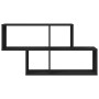 Wandregal aus schwarzem Ingenieurholz 100x20x53 cm von , Regale und Regale - Ref: Foro24-848018, Preis: 44,25 €, Rabatt: %