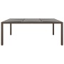 Garden table brown rattan glass surface 200x150x75 cm by vidaXL, Garden tables - Ref: Foro24-310589, Price: 235,94 €, Discoun...