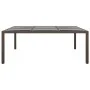 Mesa de jardín superficie de vidrio ratán marrón 200x150x75 cm de vidaXL, Mesas de jardín - Ref: Foro24-310589, Precio: 235,2...
