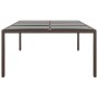 Garden table brown rattan glass surface 200x150x75 cm by vidaXL, Garden tables - Ref: Foro24-310589, Price: 235,94 €, Discoun...