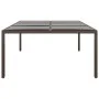 Mesa de jardín superficie de vidrio ratán marrón 200x150x75 cm de vidaXL, Mesas de jardín - Ref: Foro24-310589, Precio: 235,2...