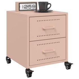 Bedside tables 2 units pink steel 36x39x43.5 cm by , Nightstands - Ref: Foro24-846629, Price: 99,14 €, Discount: %