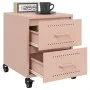 Bedside tables 2 units pink steel 36x39x43.5 cm by , Nightstands - Ref: Foro24-846629, Price: 98,19 €, Discount: %